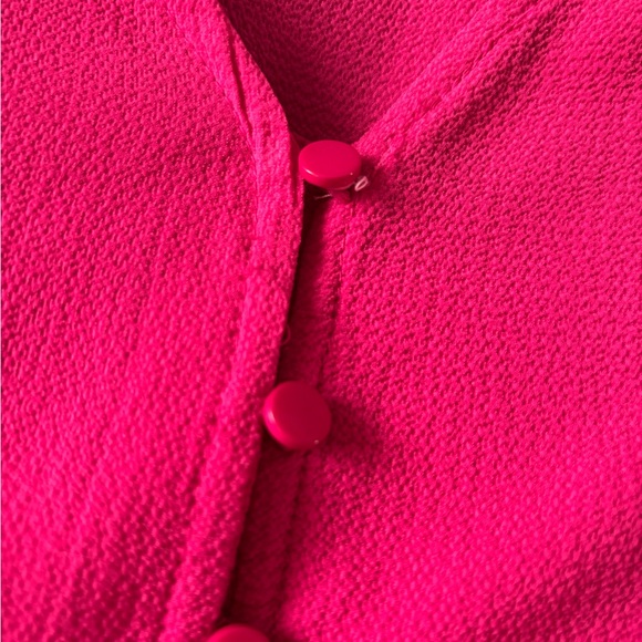 Pink Cece V-Neck Button-Down Ruffle Top - Picture 4 of 6
